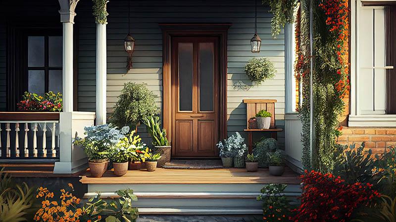 Wood Entry Door